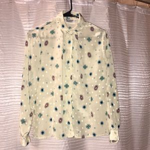 Vintage button up blouse top